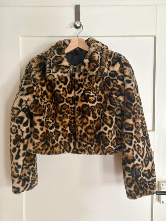 Leo fake fur Jacke von H&M Gr. S