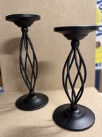 Partylite 2er Set Kerzenständer, Metall, schwarz