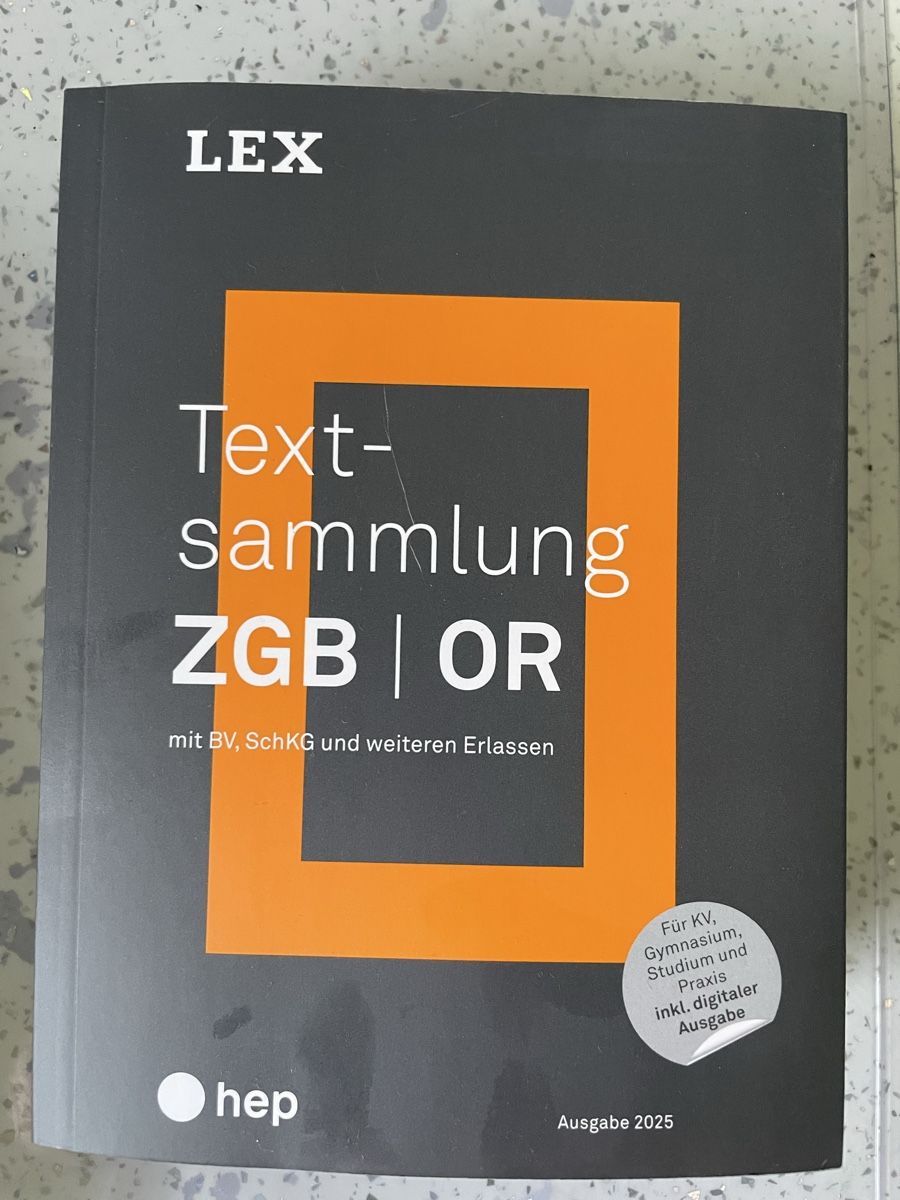 Libri: Textsammlung ZGB/OR Ausgabe 2025 – Nuovo (secondo la descrizione) da Rheinfelden venduto da jol_ksj2