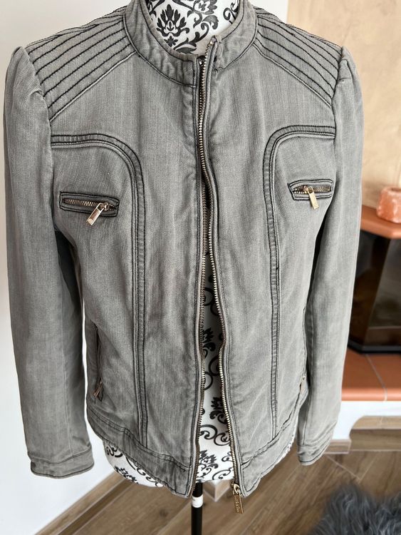 Veste En Jean Bleu Taille 40 Femme - Occasion Très Bon état - Fermeture éclair
