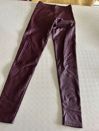 Pantaloni bordeaux finta pelle tg. XS/S