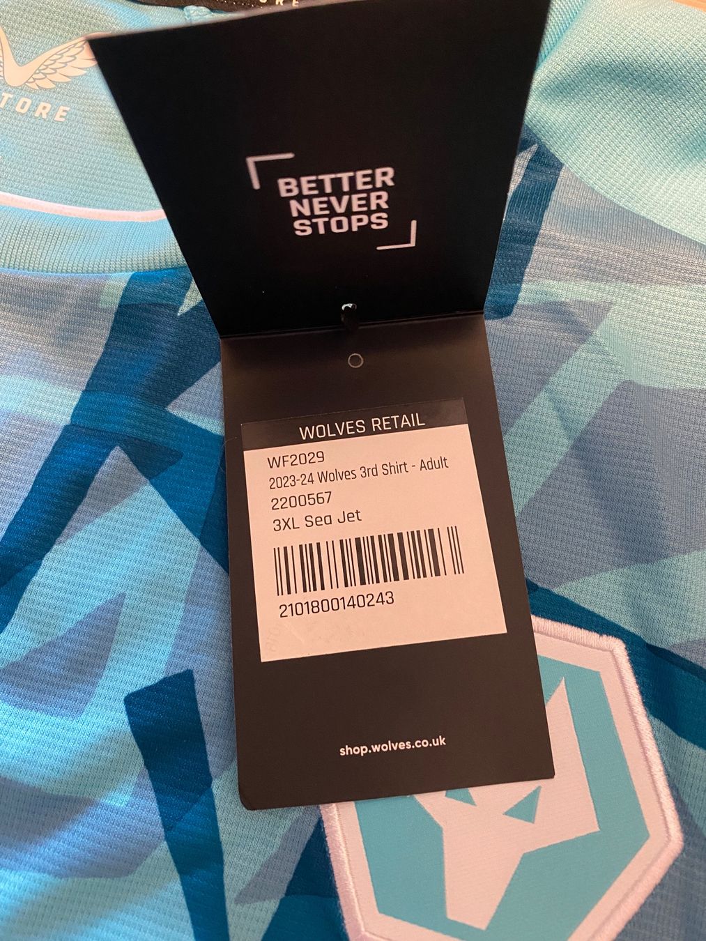 Canottiere & Pantaloni: Original & neuf Wolves Maillot - Taille 3XL – Nuovo e nell'imballaggio originale da Rossemaison venduto da Carduelis 3