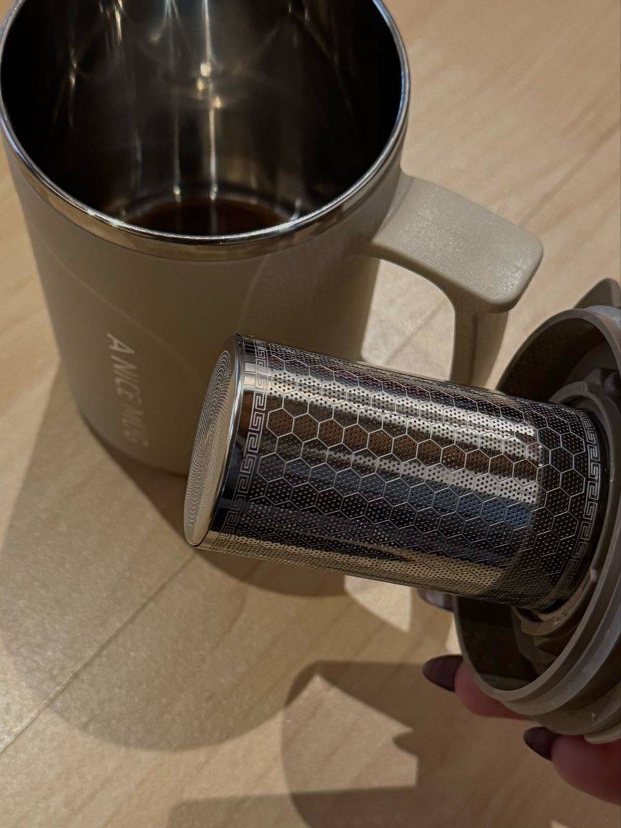Tazze: Becher mit Teeeinsatz, beige/grau – Nuovo (secondo la descrizione) da Tuggen venduto da jess_gls06 2