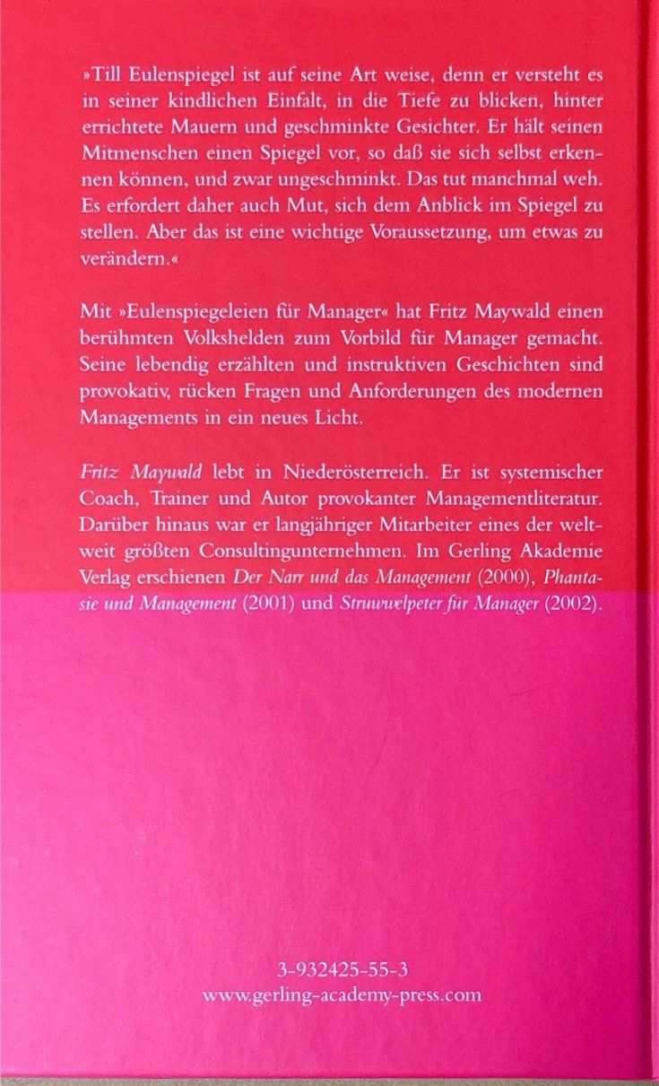 Libri: Eulenspiegeleien für Manager – Nuovo (secondo la descrizione) da Sarnen venduto da Livres 1