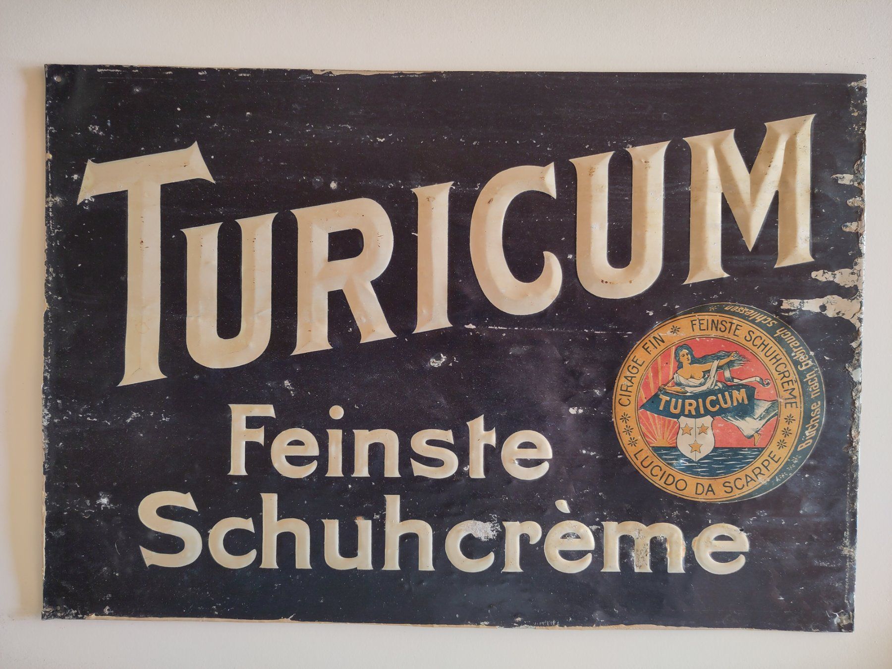 Schilder: Antikes Metallschild - TURICUM Schuhcreme – Gebraucht aus Wattwil von kleberrolle