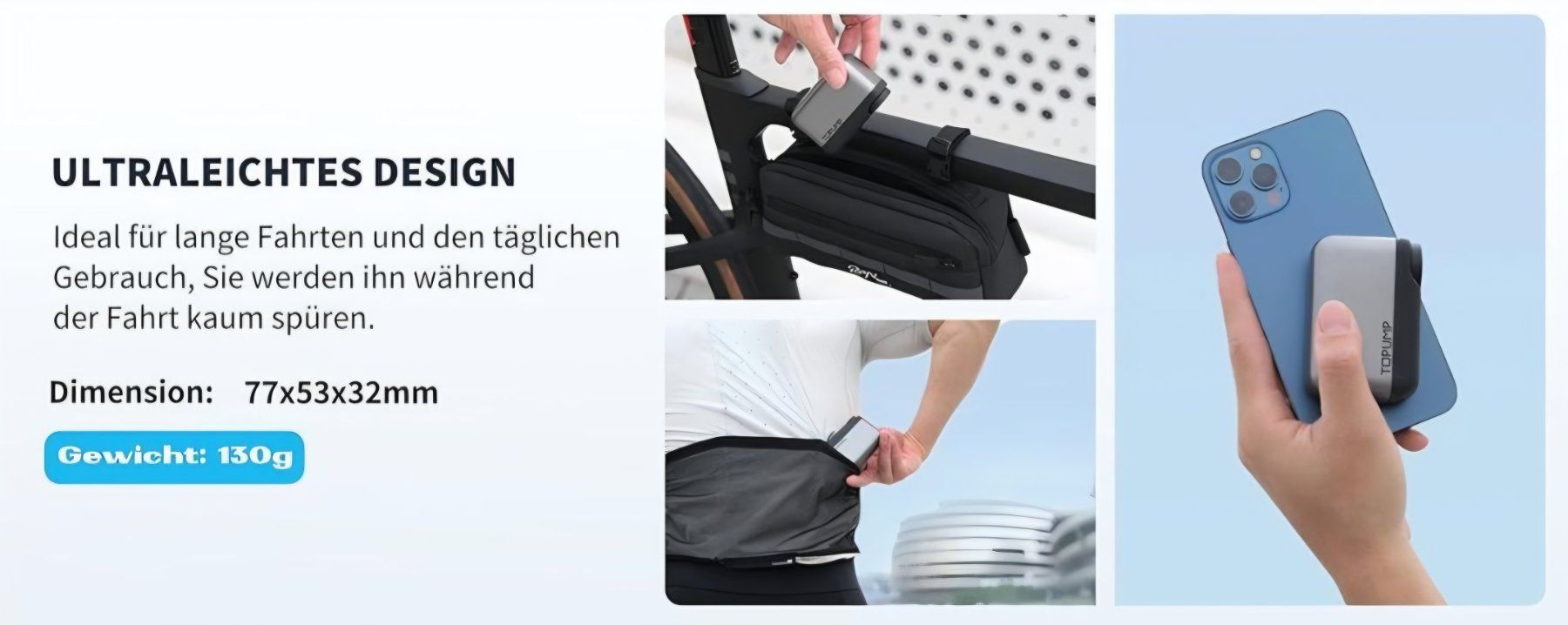 Pompe: Elektrische Velopumpe Fahrradluftpumpe mit Manometer – Nuovo e nell'imballaggio originale da Braunau venduto da Brand-Store 6