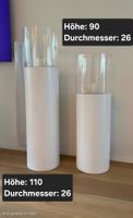 Windlichter Glas weiss Set 2 Stck. Dekoration gut erhalten,