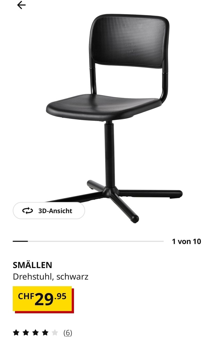 Ikea Sedie: Bürostuhl SMÄLLEN von IKEA – Usato da Gerlafingen venduto da SiM_sch 2