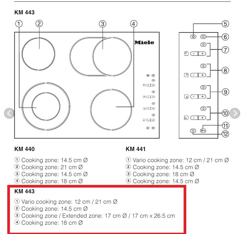 Miele Glaskeramik Kochfeld KM443 Kaufen auf Ricardo