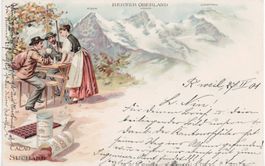 Suchard Karte 1901,  Richtersweil - Chur, Rasierklingen AK