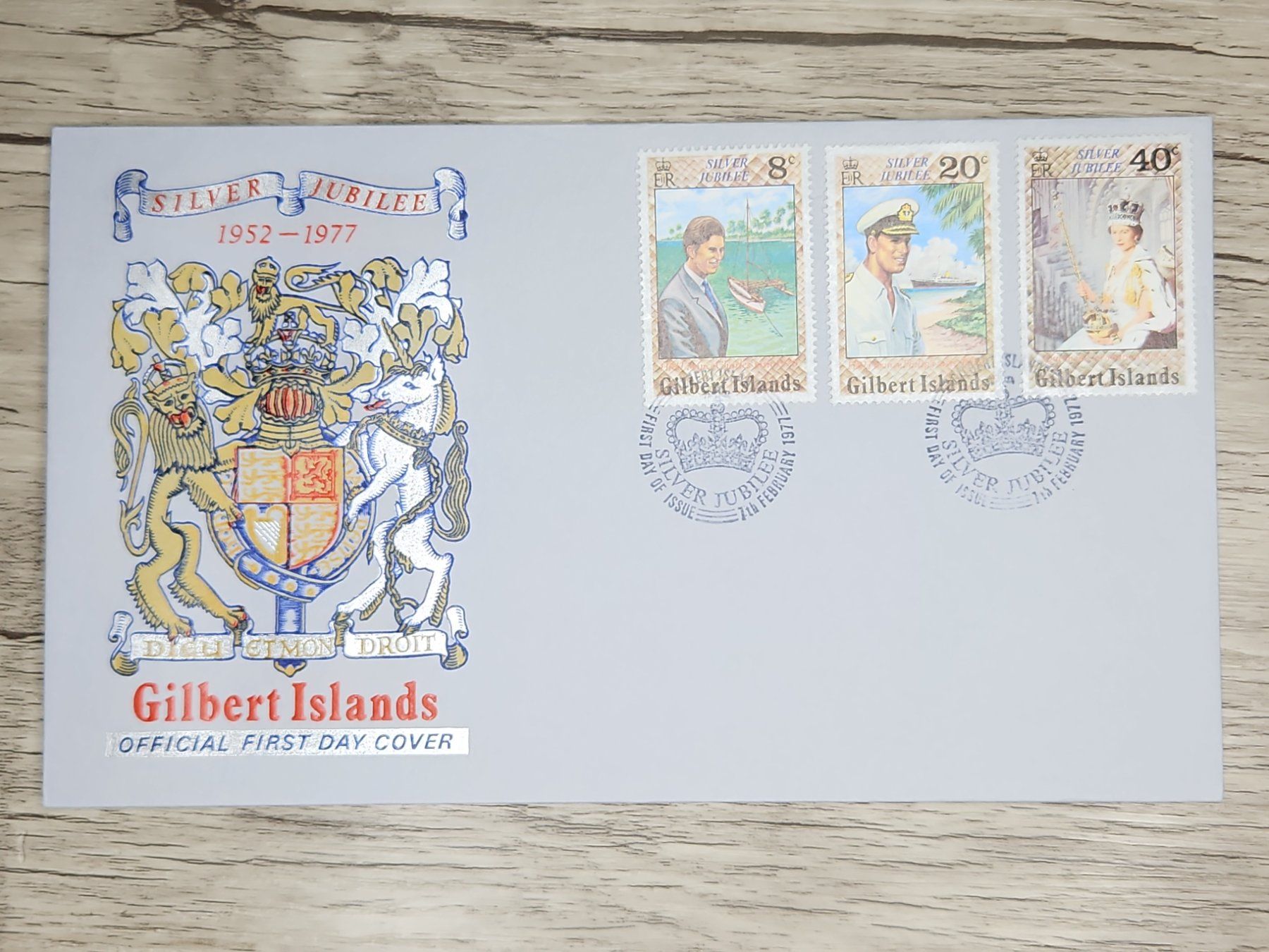 Alle Briefmarken: CL05 Enveloppe + Timbre Gilbert Islands 1977 – Gebraucht aus Cousset von Patrick_Collections