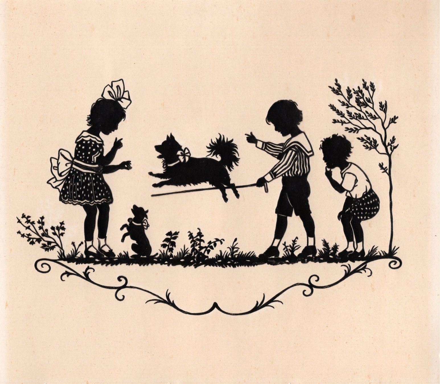 Grafica & Litografie: Vintage Scherenschnit ungerahmt – Usato da Feldis/Veulden venduto da hoppelhaas