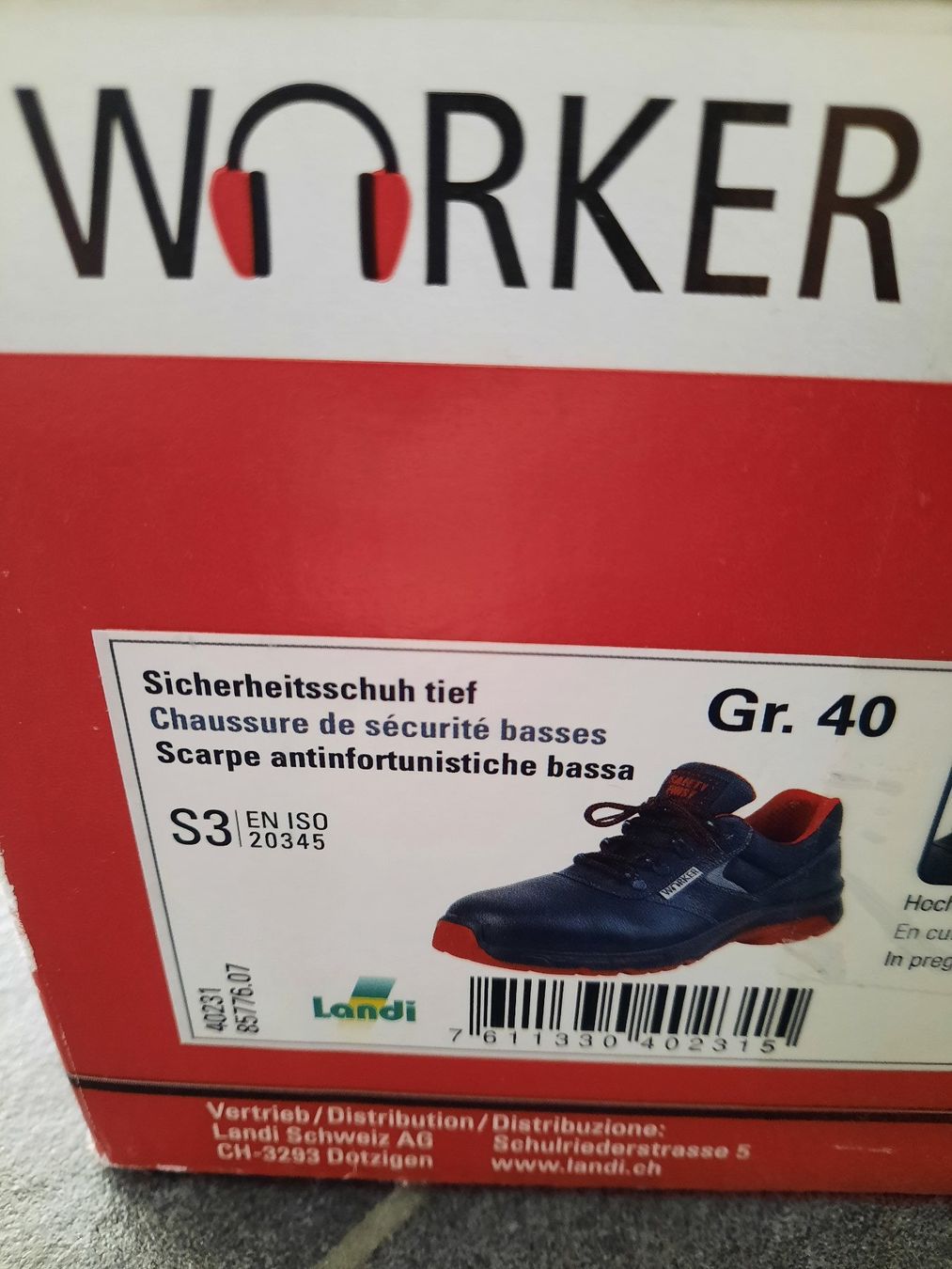 Scarpe da uomo: Sicherheitsschuh tief S3, Gr. 40 – Usato da Rothrist venduto da Ellie 3