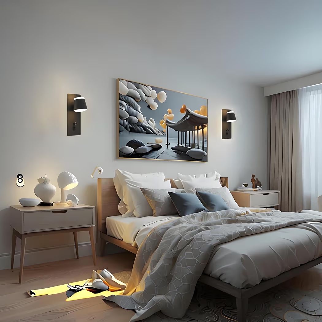 Lampade: 2 LED Wall Lamps - Black, Dimmable, Rotatable, USB and USB-C – Nuovo e nell'imballaggio originale da Zürich venduto da jor_68rp 1