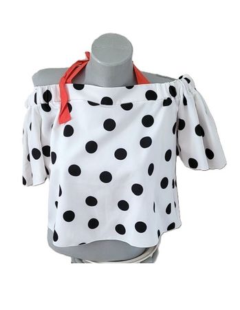 Spezielles Shirt von ZARA Gr. S Punkte POLKA DOTS Rockabilly