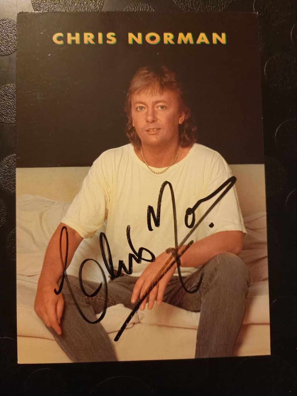 Autografi: Chris Norman - handsignierte alte Autogrammkarte – Usato da Menziken venduto da Artographs