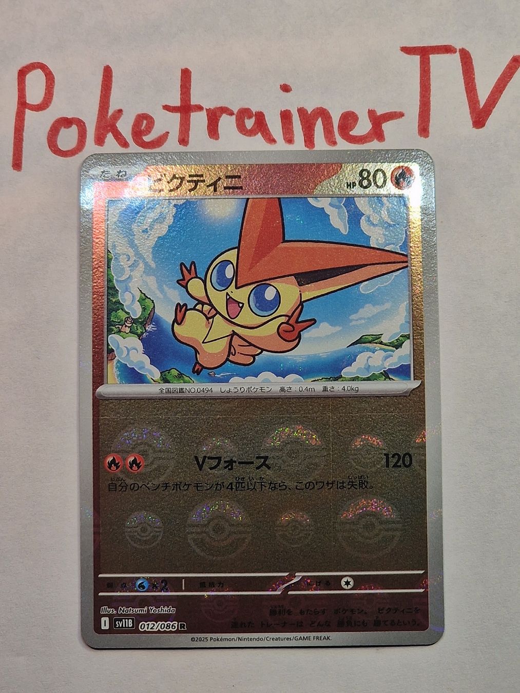 Victini 012/086 R – Pokéball Holo – SV11b – Japanisch (Neu (gemäss ...