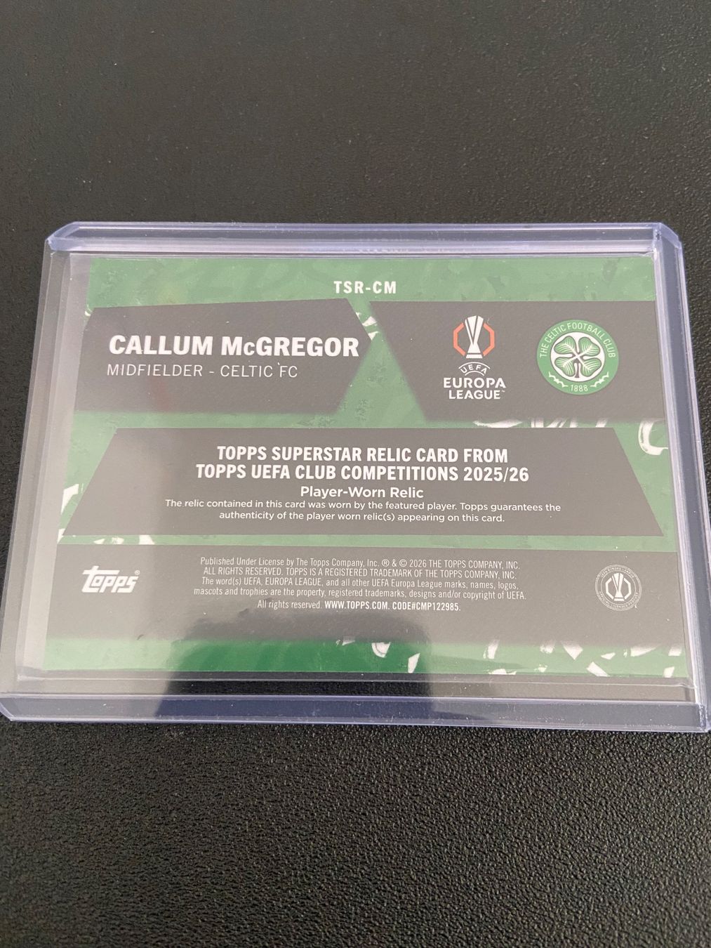 Topps Carte collezionabili: Callum McGregor Player-Worn Relic Topps UCC Flagship 25/26 – Usato da Dagmersellen venduto da dav_b656 1