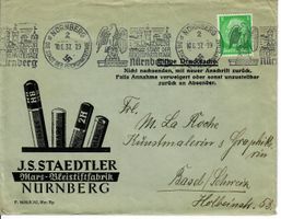 Brief Nürnberg - Basel 1937