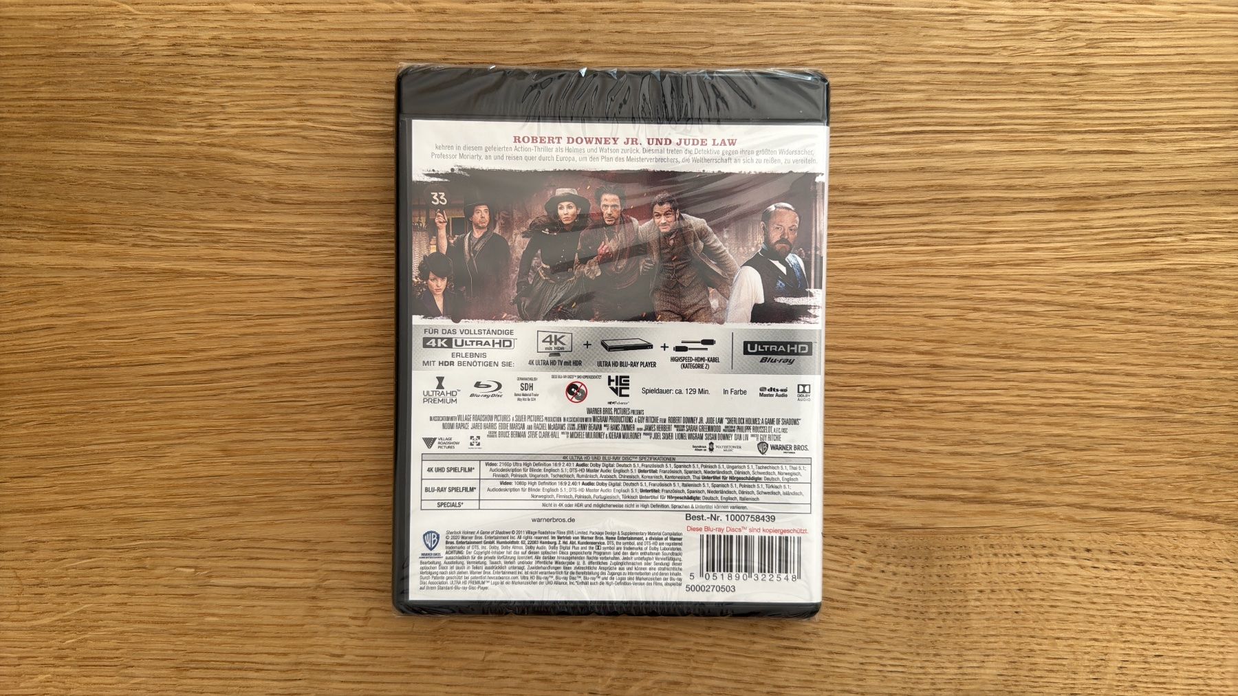 Tutti i DVDs: Sherlock Holmes 2 - 4K UHD Blu-Ray – Nuovo e nell'imballaggio originale da Wallisellen venduto da Art_Vendorlay 1