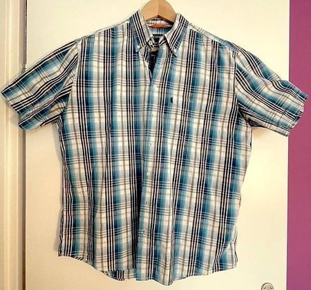Kurzarm Hemd 41/42 L blau von Dornbush