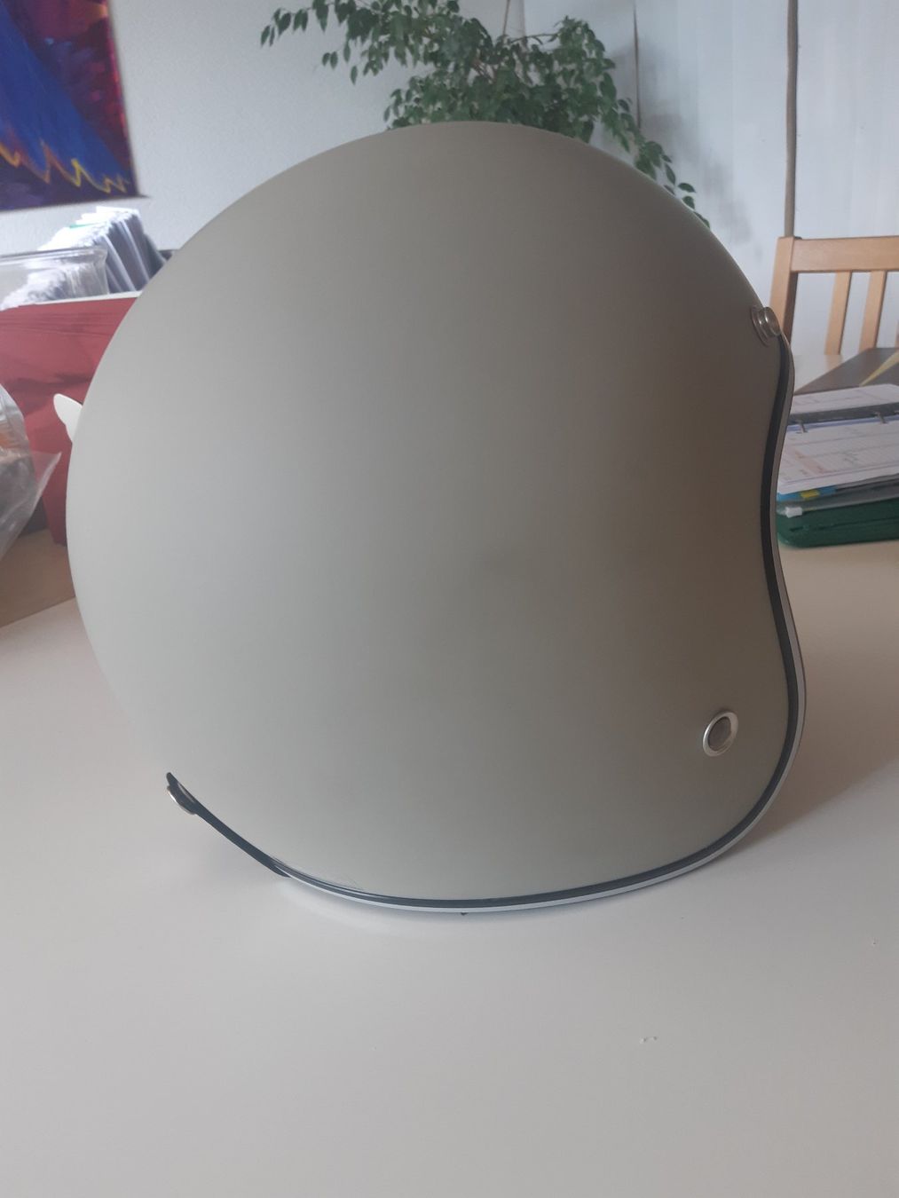 Helme & Visiere: Jethelm L Fräulein Irmi grau Openface Vespa Töff Scooter – Gebraucht aus Schenkon von magier54 2
