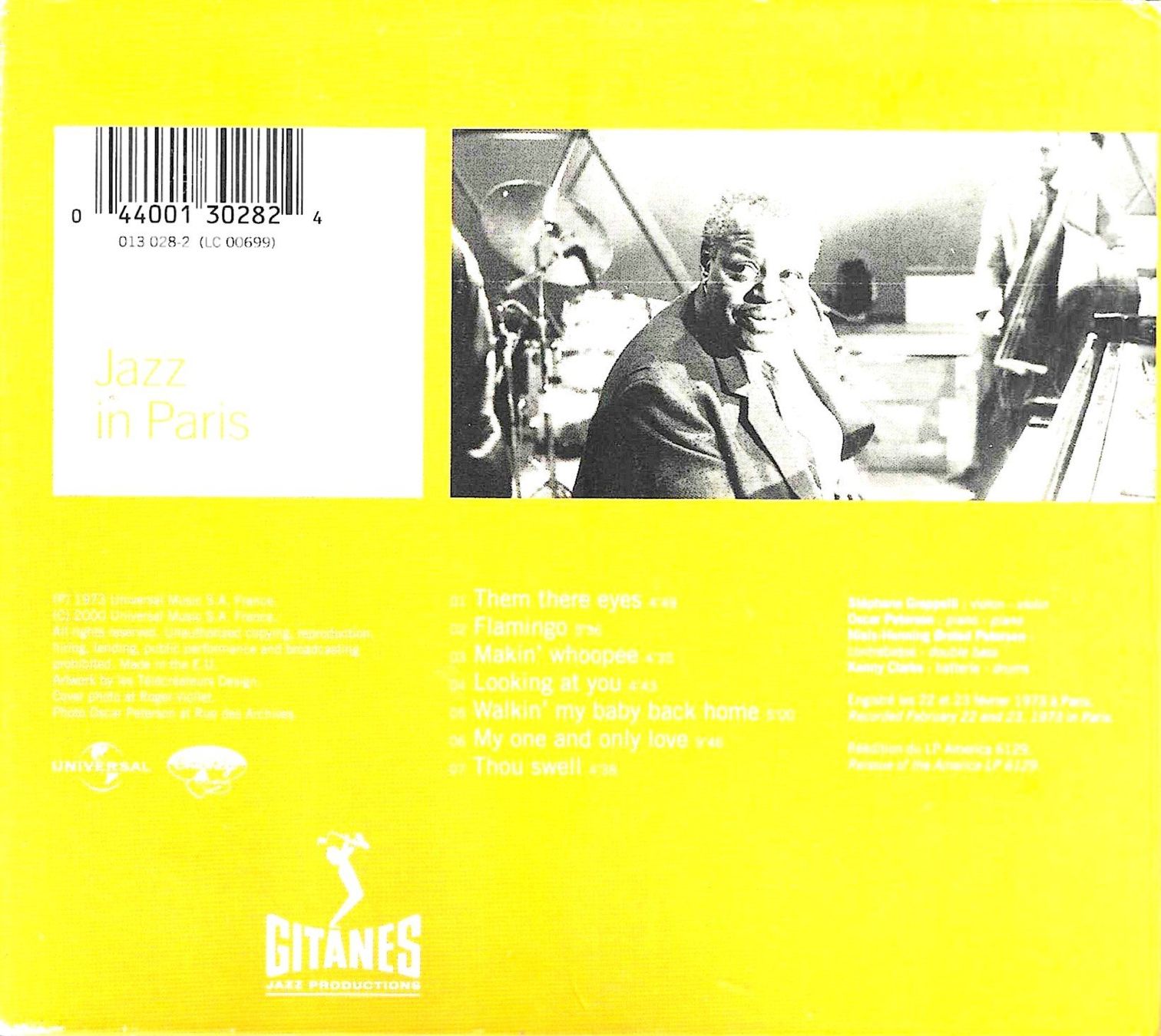 CDs: Oscar Peterson & Stéphane Grappelli Quartet - Jazz In Paris – Gebraucht aus Savagnier von  1