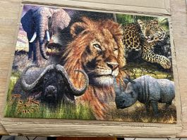 Puzzle The Big Five wilde Tiere 1000 Teile