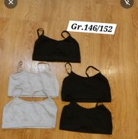 5 Mädchen Bustiers schwarz weiss Grösse 146/152