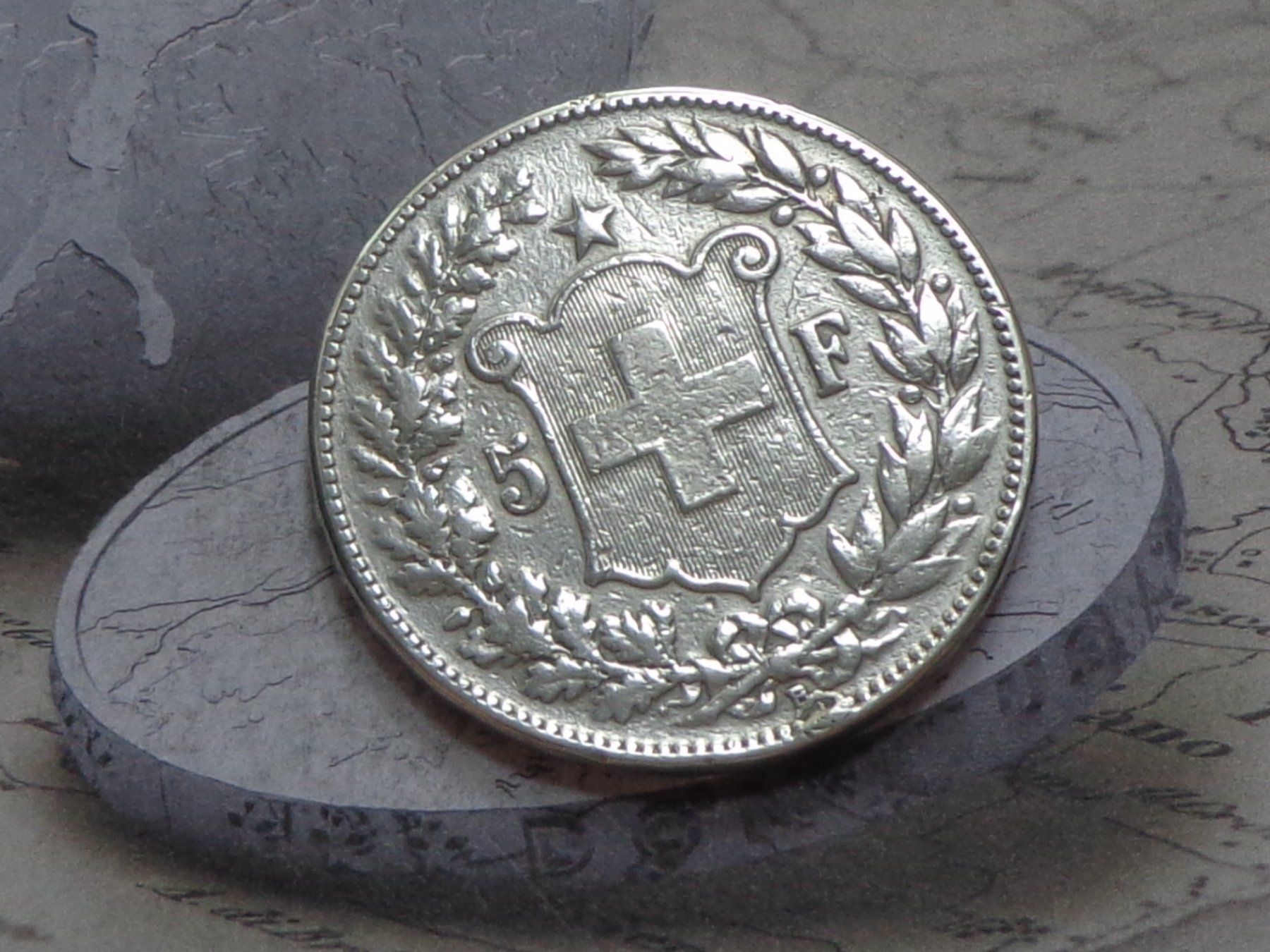 Tutti le monete: 5 Fr. 1908 B - Belle pièce – Usato da Pully venduto da UCA01 1