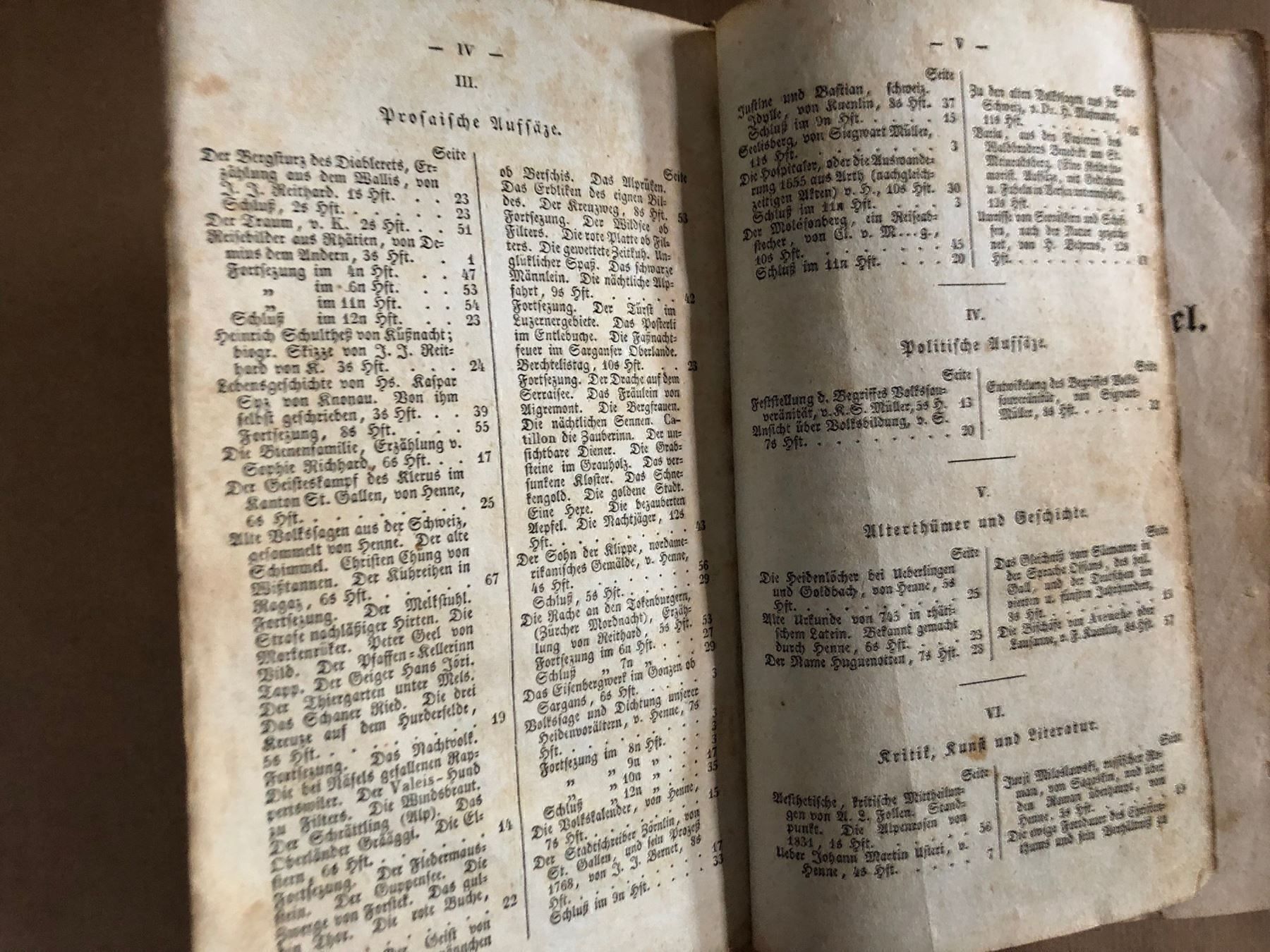 Bücher: Schweizerblätter oder schweizerischer Merkur. 1832 – Gebraucht aus Zürich von allp 7