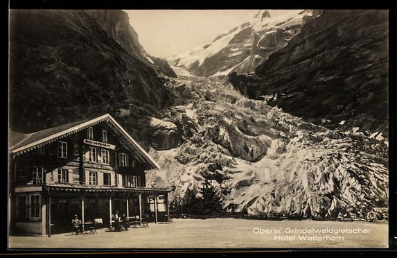 Cartoline postali: Oberer Grindelwaldgletscher, Hotel Wette – Usato da Berlin venduto da bartko-reher