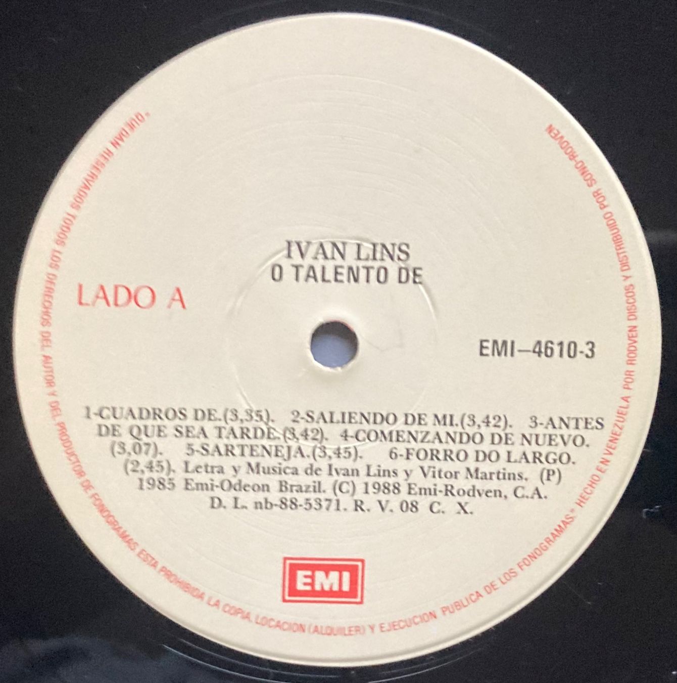 Schallplatten: IVAN LINS - O TALENTO DE IVAN LINS – Gebraucht aus Poliez-Pittet von Newtown-Records 2