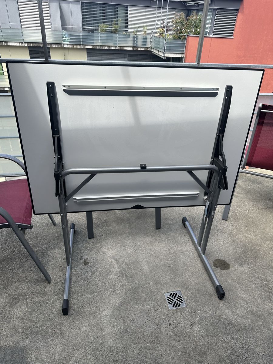 Set di tavolo e panche: Balkontisch - Gartentisch inkl 7 Stühle – Nuovo (secondo la descrizione) da Winterthur venduto da su_4assd 3