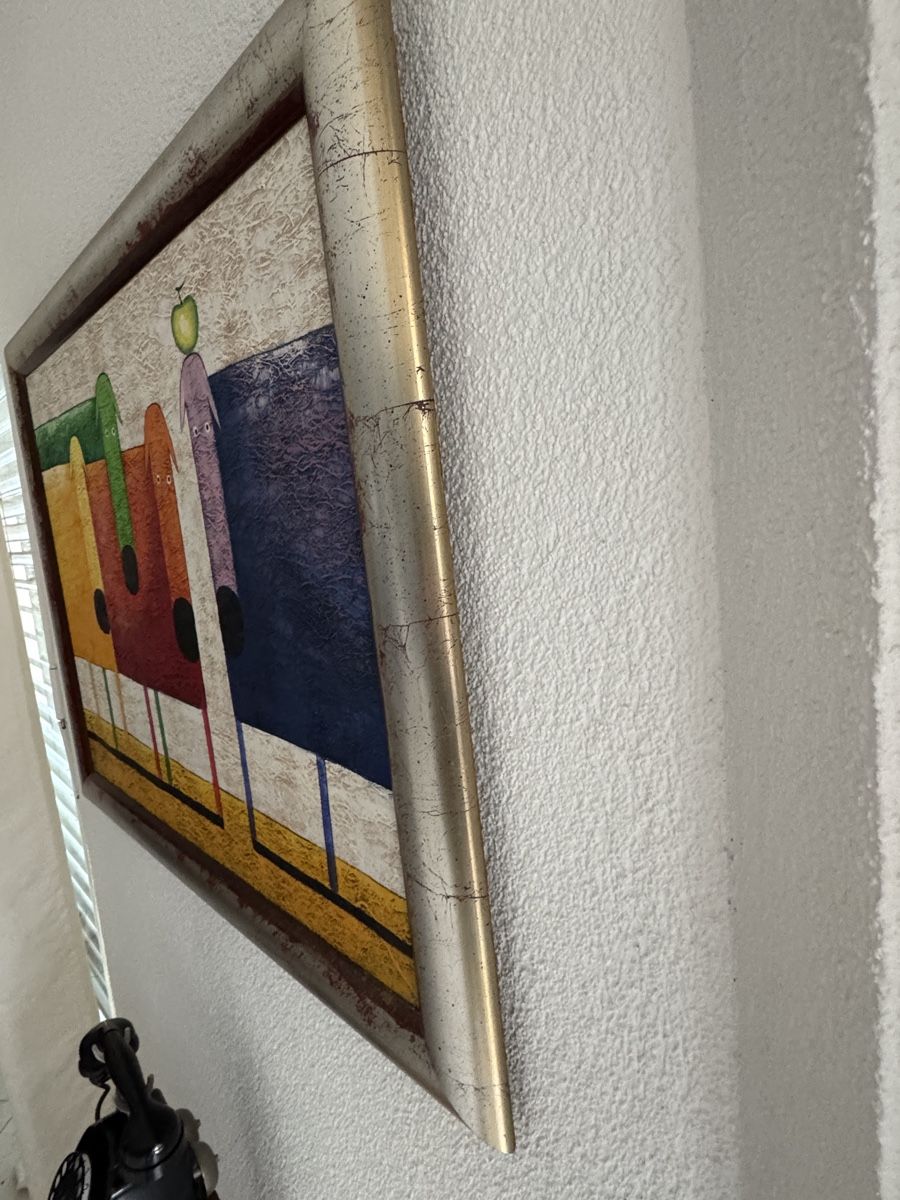 Dipinti: Bild Hunde mit Apfel Leinwandbild 100x80 – Usato da Allschwil venduto da Jrn 1