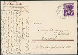 1934 - Pro Juventute Karte - Derendingen SO
