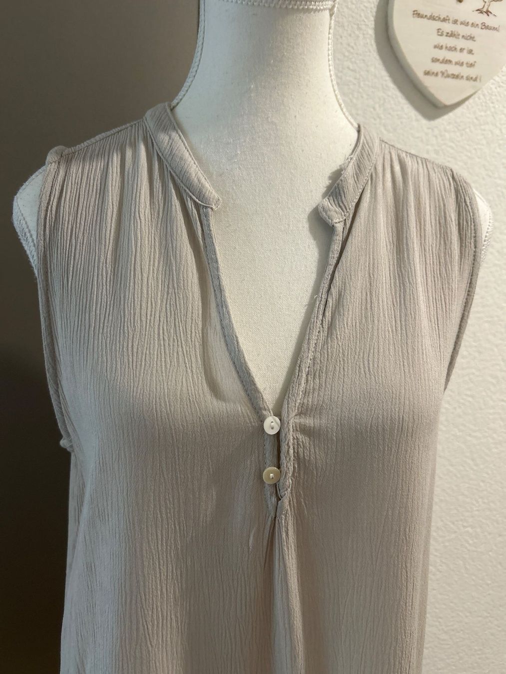 Camicette: Damen kurzarm Blusenshirt beige Gr. S – Nuovo (secondo la descrizione) da Brunnen venduto da Nala2929 2