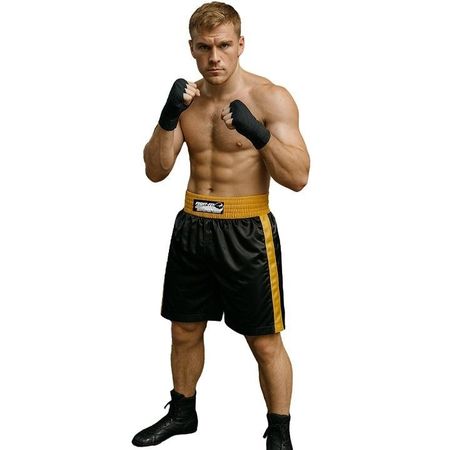 FIGHTERS - Boxing Shorts Schwarz-Gelb / XS bis XL