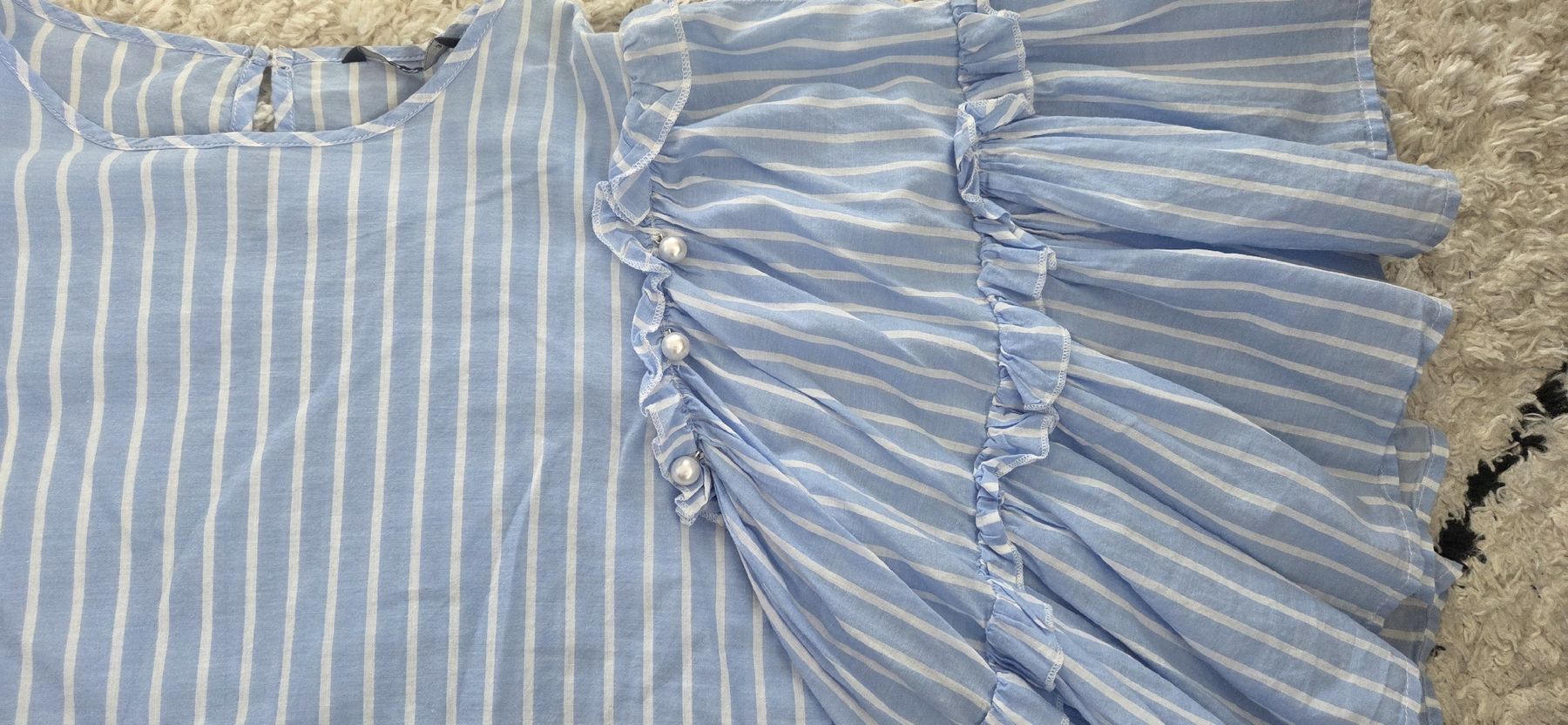 Only Camicette: Hellblaue gestreifte Bluse – Usato da Belp venduto da mar_wyp6 3