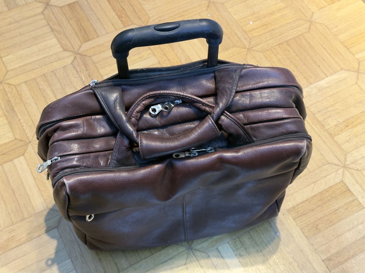 Borse: HAROLDS Ledertasche Rollkoffer braun, Vintage – Usato da Aarburg venduto da Spiderandman 4