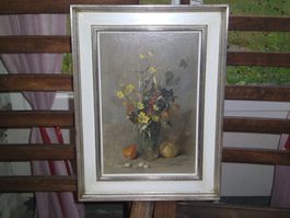 Ölgemälde "Bouquet d'hiver" signiert R.Yol. Hauser 4/79