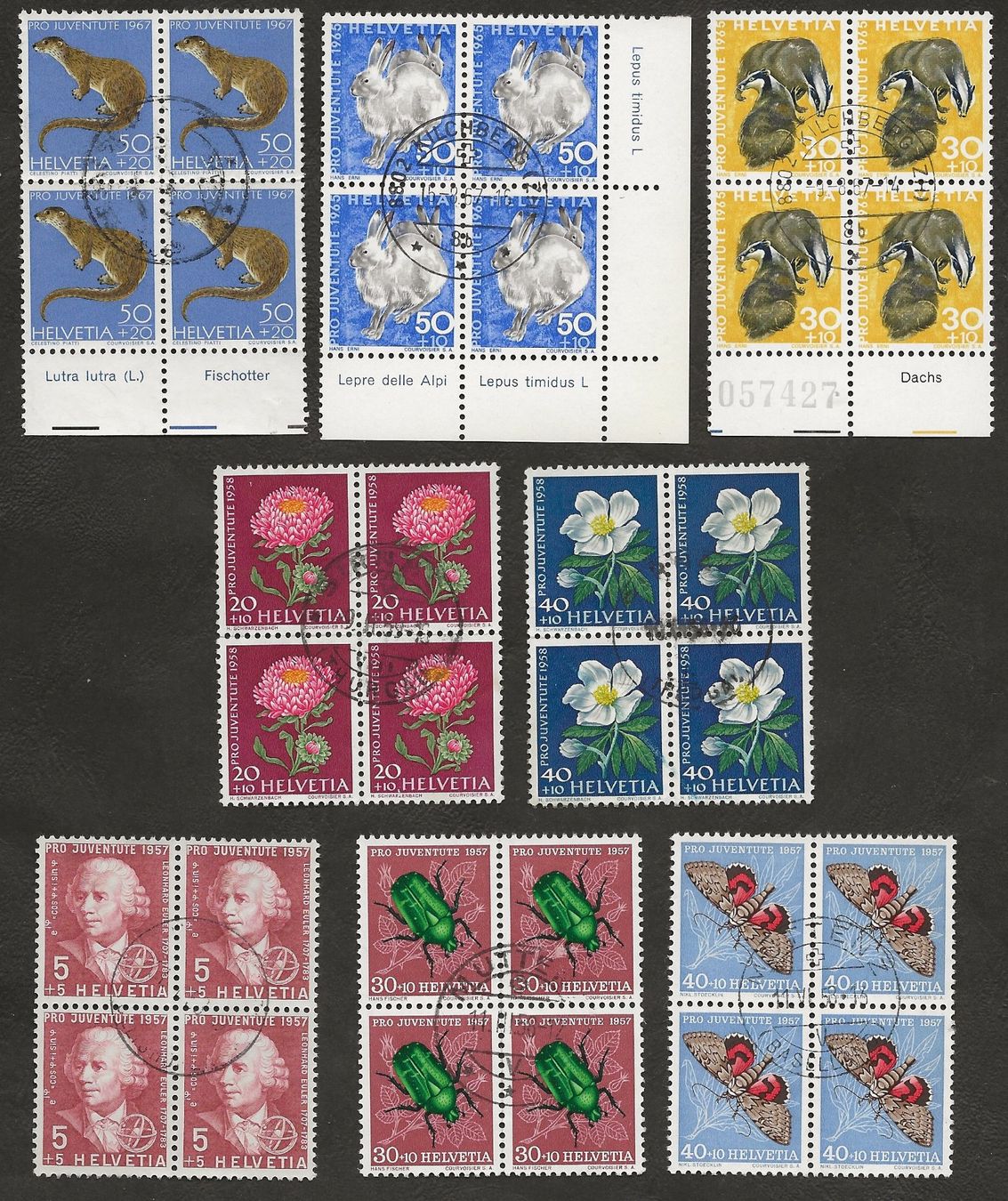 Tous les timbres: Schweiz 29  Viererblock Pro Juventute gestempelt – D'occasion à Au ZH par xelagreb01 2