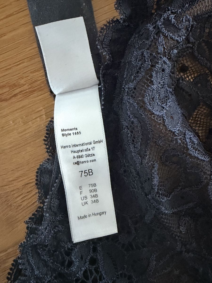 Hanro Altra biancheria intima: BH - Hanro - schwarz - 75B – Nuovo (secondo la descrizione) da Baar venduto da Colette18 1