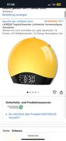 Liorque Tageslichtwecker mit Wake Up Light Schwarz