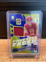 Luke McCaffrey RC First Year Jersey Panini Donruss Optic 24