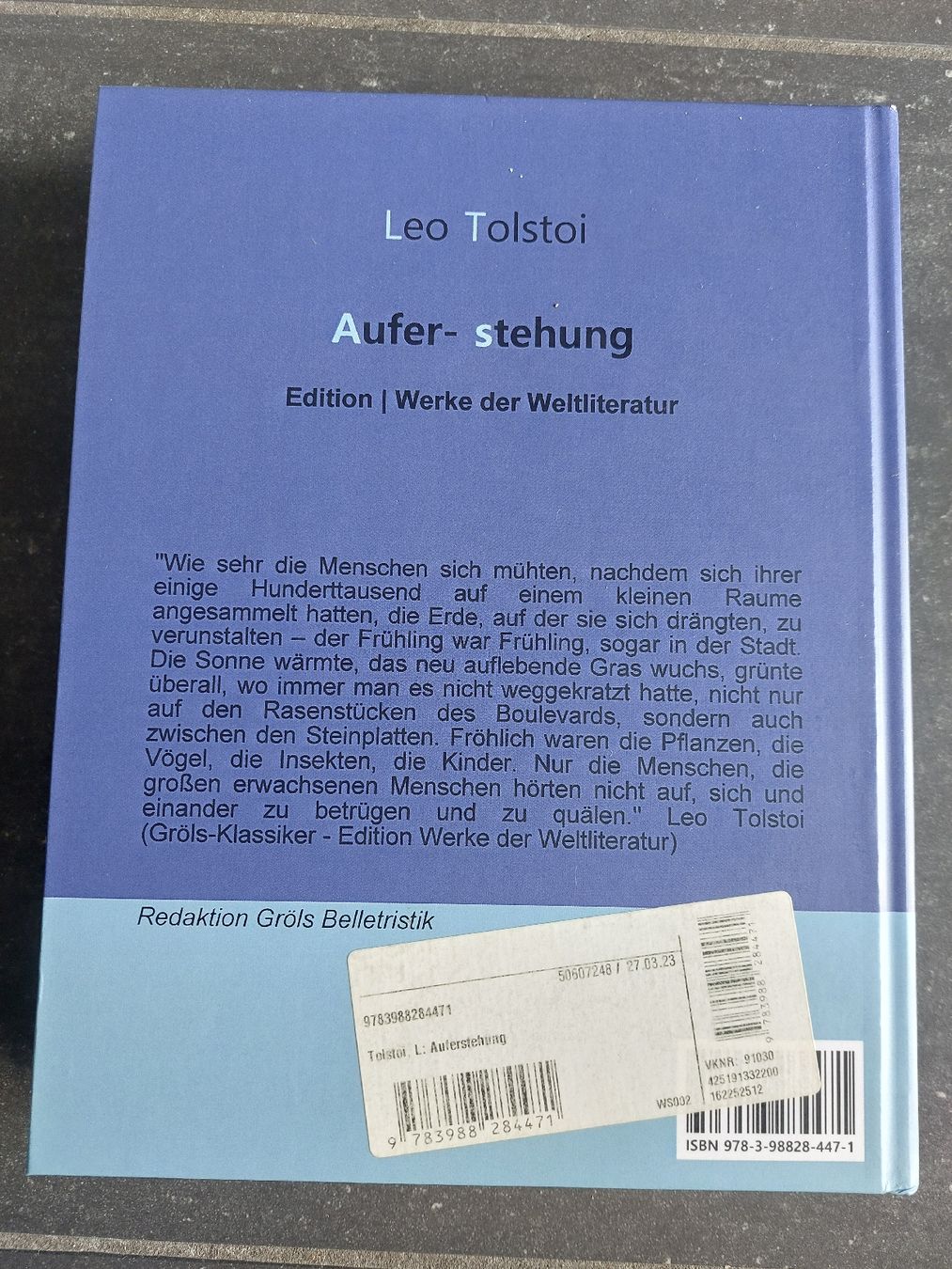 Libri: Buch von Leo Tolstoi - Auferstehung – Nuovo (secondo la descrizione) da Siebnen venduto da LastChanc2 1