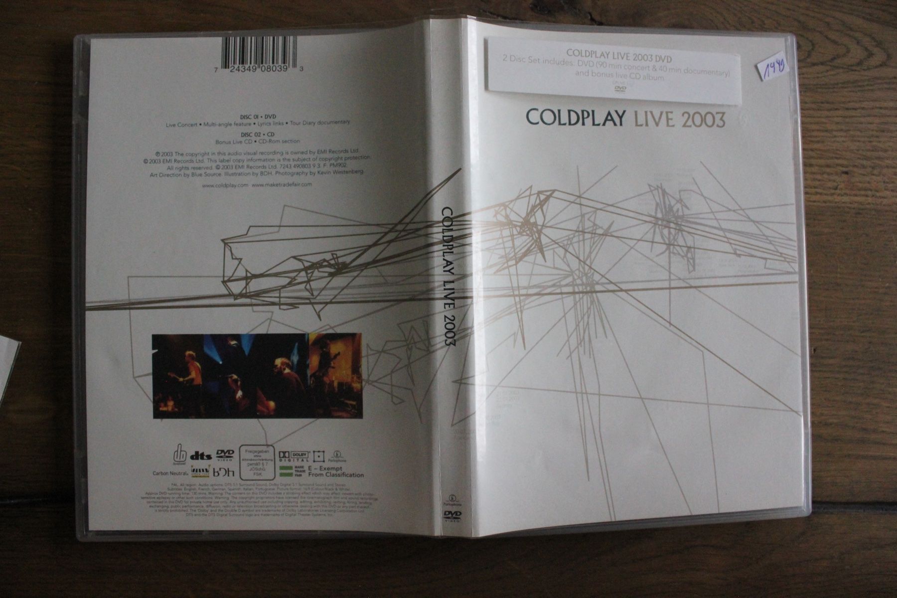 Alle DVDs: COLDPLAY "LIVE 2003" DVD+CD – Gebraucht aus Geroldswil von Schlumpfine1973
