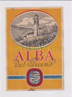 Etikette für Wein - Alba del Ticino (Merlot) /bd