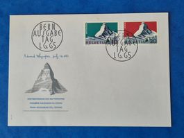 Ersttagsbrief: Erstbesteigung Matterhorn Ausgabetag 1.6.65