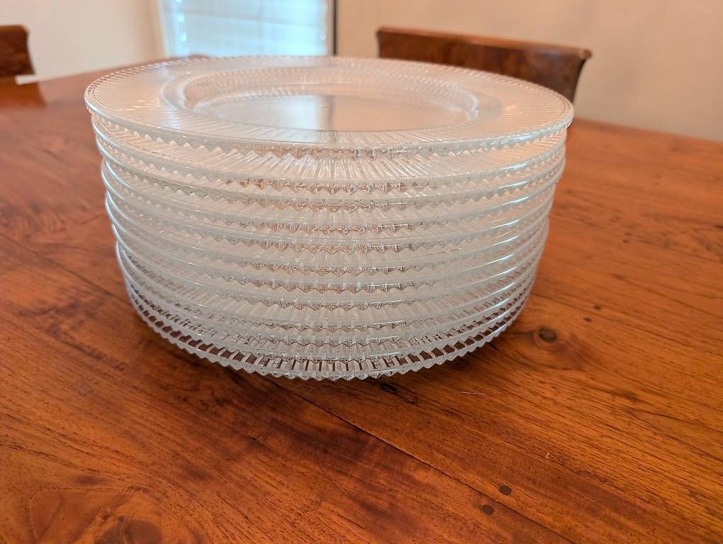 Piatti: 12 Platzteller Glas 32 cm, klar mit Strahlenrand – Usato da Zürich venduto da McFlurry49 2